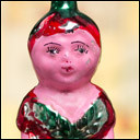 Antique Christmas ornament STRAWBERRY GIRL