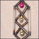 Antique beaded glass Christmas ornament TRAFFIC LIGHT