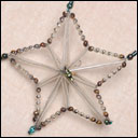 Antique beaded glass Christmas ornament STAR
