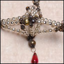 Antique beaded glass Christmas ornament