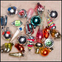 Set of 21 vintage miniature Christmas ornaments + small topper