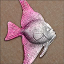 Vintage Dresden Christmas ornament FISH