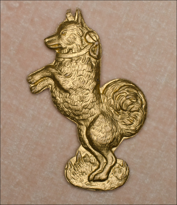 antique dresden christmas ornament begging dog at antique dresden christmas ornament begging dog at