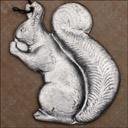 Vintage Dresden Christmas ornament SQUIRREL WITH NUT