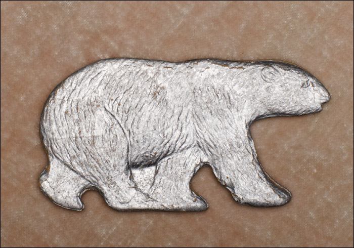Vintage Dresden Christmas ornament POLAR BEAR