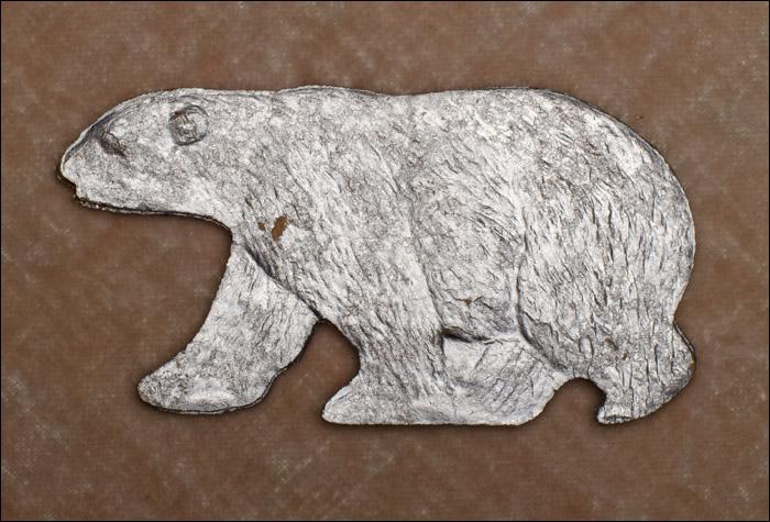 Vintage Dresden Christmas ornament POLAR BEAR