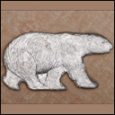 Vintage Dresden Christmas ornament POLAR BEAR