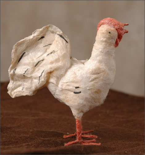 Antique Christmas ornament cotton HEN