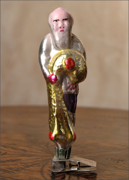 Antique Christmas ornament OLD FISHERMAN