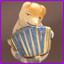 Vintage Christmas ornament BEAR with ACCORDION