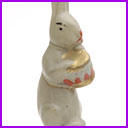 Vintage Christmas ornament RABBIT with DRUM