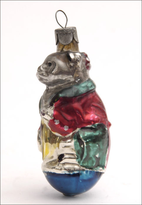 Vintage Christmas ornament CAT with VIOLIN