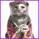 Vintage Christmas ornament CAT with VIOLIN