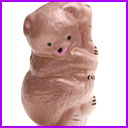 Vintage Christmas ornament BEAR on BIRCH