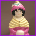 Vintage Christmas ornament GIRL in SHAWL