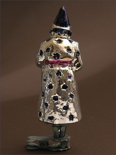 Vintage Christmas ornament WIZARD with ROOSTER