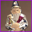 Vintage Christmas ornament WIZARD with ROOSTER