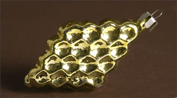 Vintage Christmas ornament BEE on HONEYCOMBS