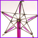 Vintage Christmas tree beaded STAR TOPPER