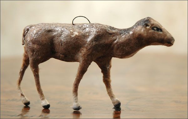 Antique Christmas cotton ornament DEER