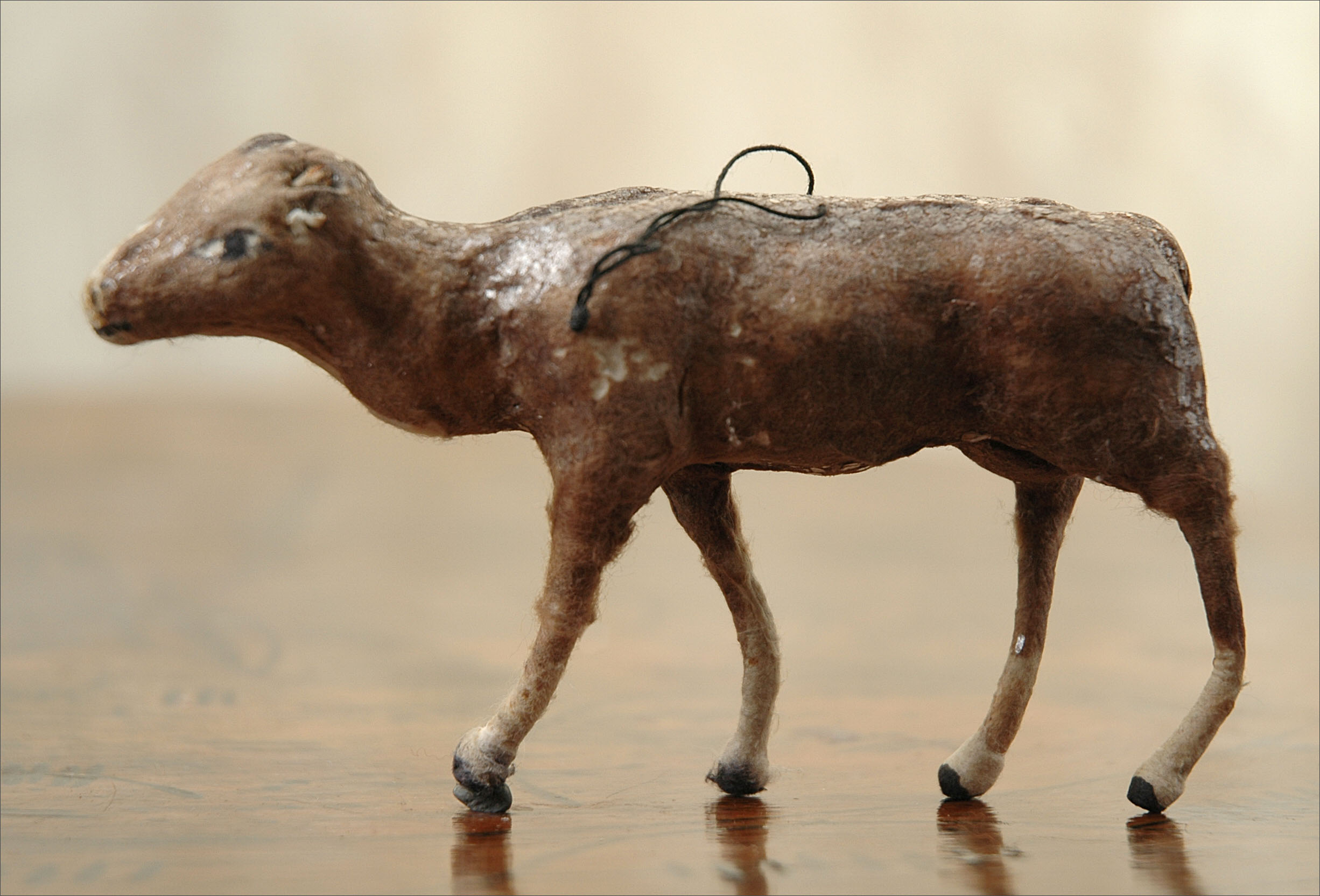 Antique Christmas cotton ornament DEER
