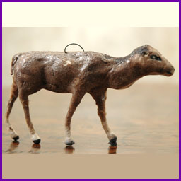Antique Christmas cotton ornament DEER