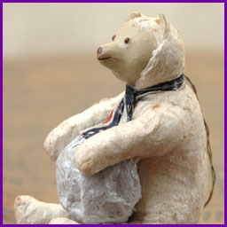 Antique Christmas ornament BEAR With BALL