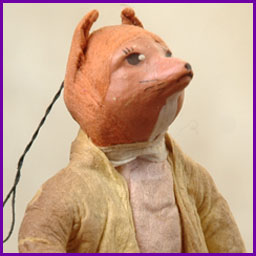 Antique Christmas cotton ornament BROTHER FOX