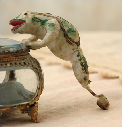 Antique Christmas ornament FROG