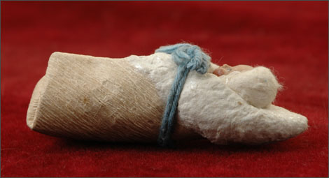 Antique Christmas ornament SWADDLED BABY
