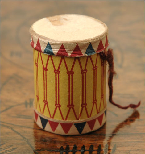 Antique Christmas candy container decoration DRUM