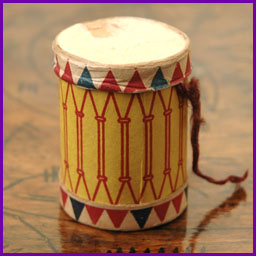 Antique Christmas candy container decoration DRUM