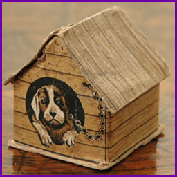 Antique Christmas candy container decoration DOG HOUSE