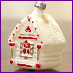 Antique Christmas ornament HOUSE