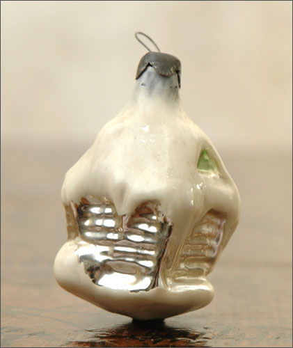 Antique Christmas ornament SNOWED HUT 