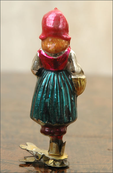 Antique Christmas ornament RED RIDING HOOD