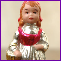 Antique Christmas ornament RED RIDING HOOD