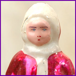 Antique Christmas ornament BOY IN WINTER DRESS