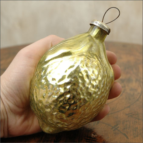 Antique Huge Kugel Christmas ornament 
