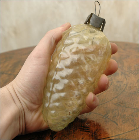 Antique Kugel Huge Christmas ornament CONE