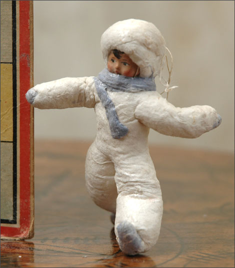 Antique Christmas ornament RUNNING BOY