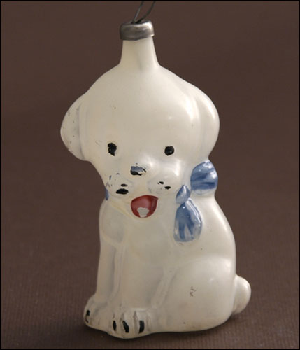 Vintage Christmas ornament PUPPY