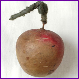 Antique Christmas cotton ornament APPLE