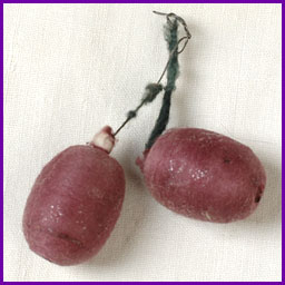 Antique Christmas cotton ornament PLUMS