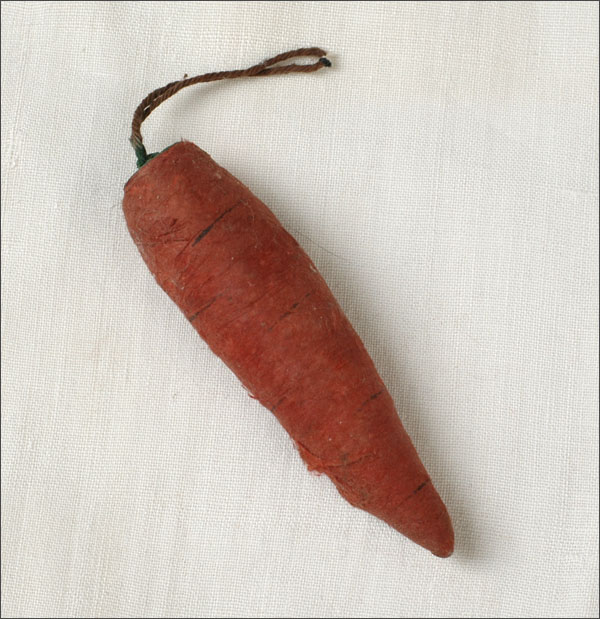 Antique Christmas cotton ornament CARROT