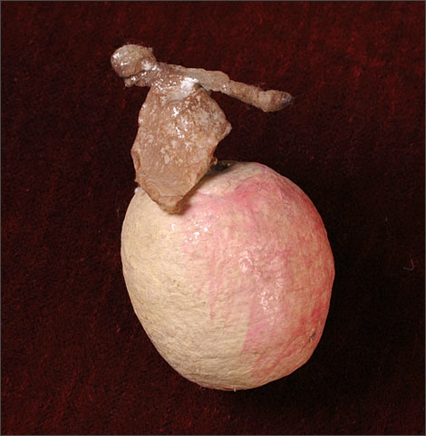Antique Christmas cotton ornament APPLE