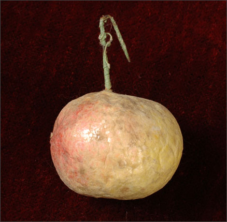 Antique Christmas cotton ornament APPLE