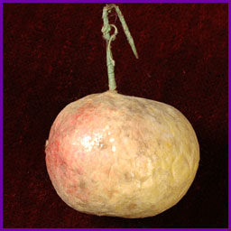 Antique Christmas cotton ornament APPLE