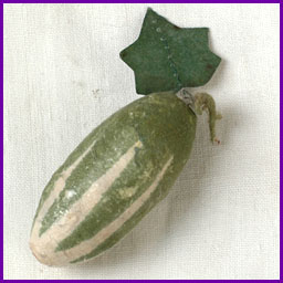 Antique Christmas cotton ornament PICKLE