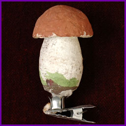 Antique Christmas cotton ornament CEP MUSHROOM